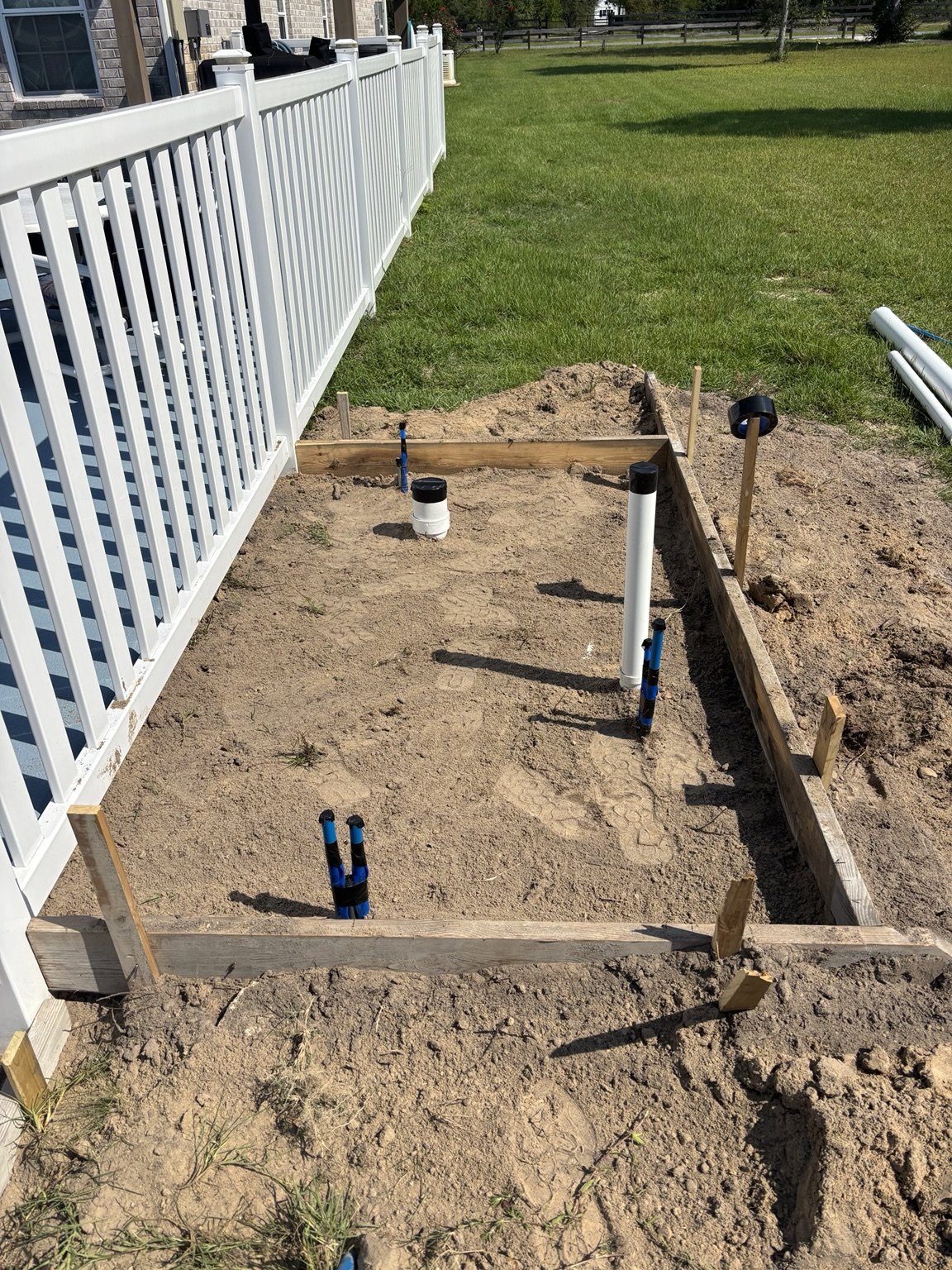 Exterior plumbing rough-in